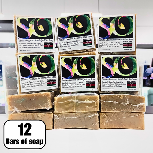 12 Bars of Original Shea Butter and Qasil Bar Soap