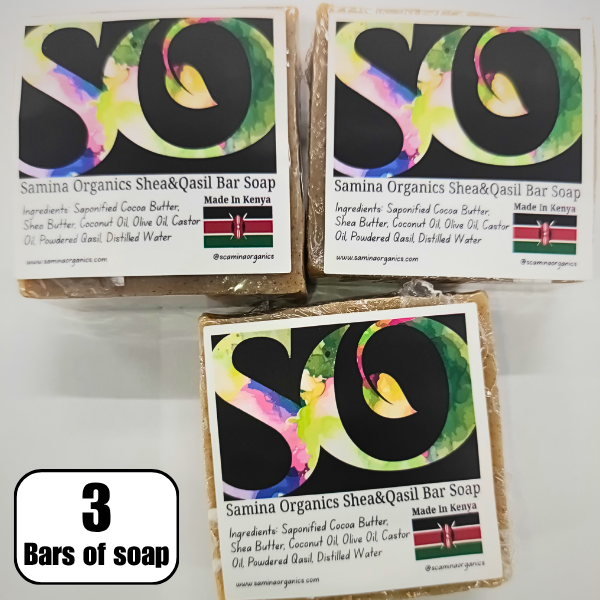 3 Bars of Original Shea Butter and Qasil Bar Soap