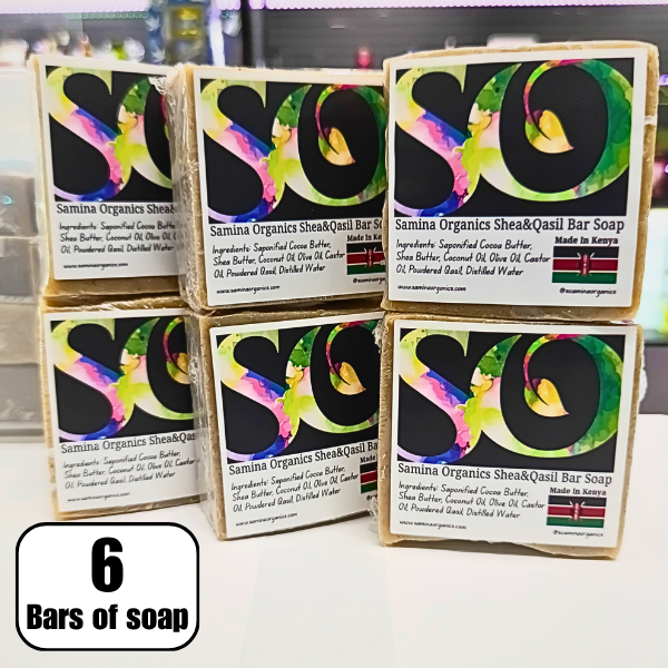 6 Bars of Original Shea Butter and Qasil Bar Soap
